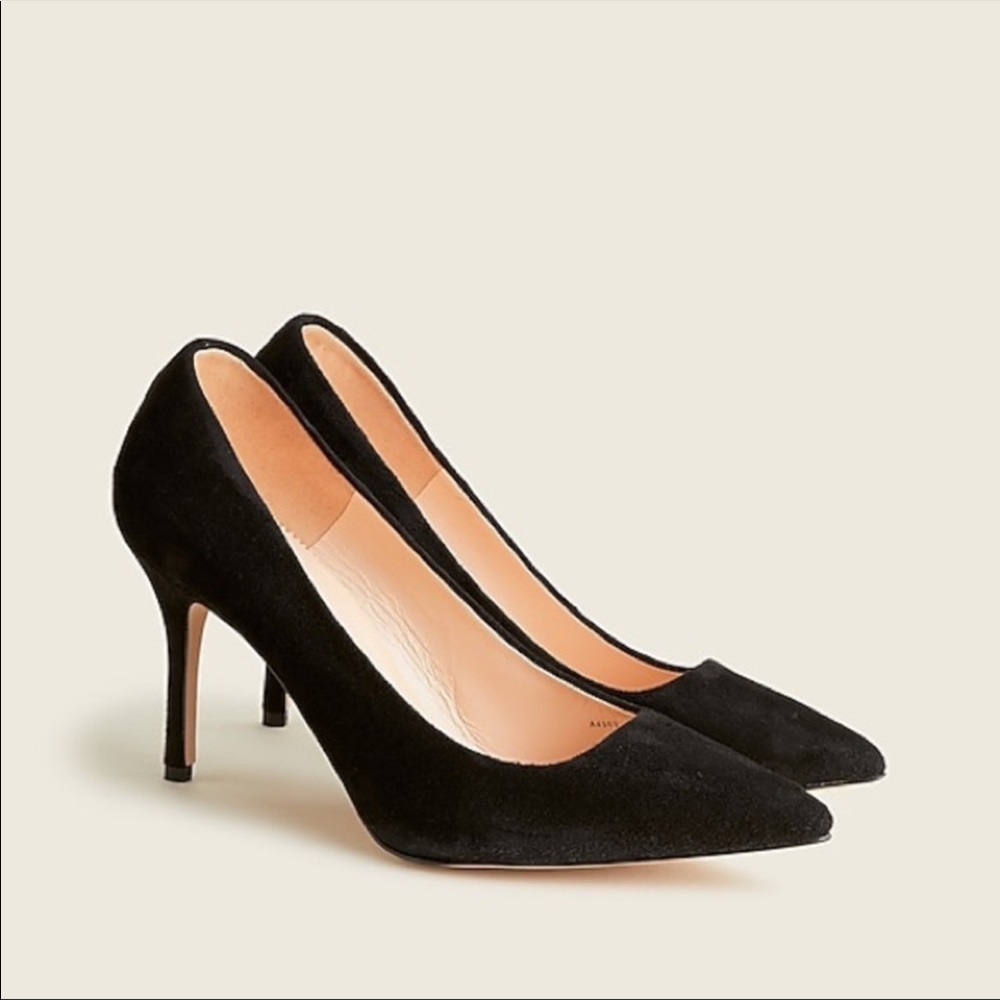 J. Crew Elise Suede Black Pumps